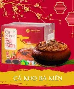 Hộp và niêu cá kho làng Vũ Đại hiệu Bá Kiến