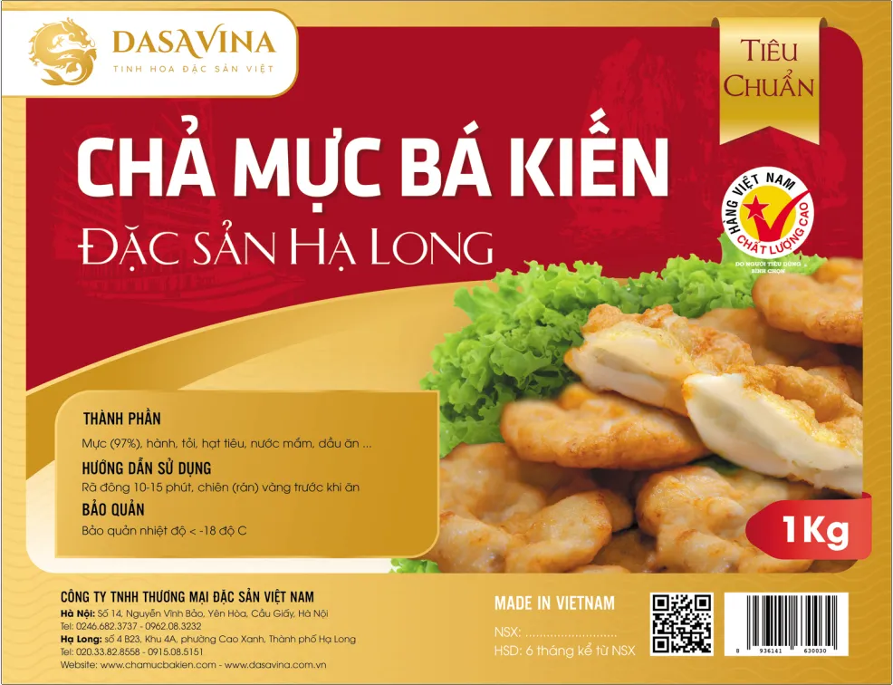 Tem chả mực giã tay chính hiệu DASAVINA