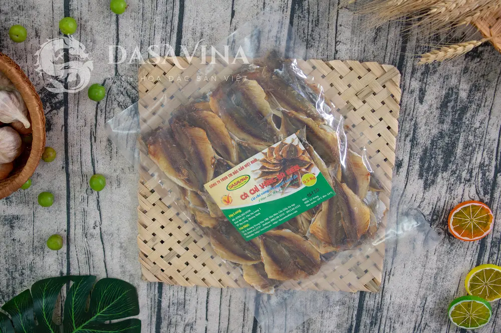 Cá chỉ vàng khô DASAVINA có kích thước đồng đều và đóng gói cẩn thận