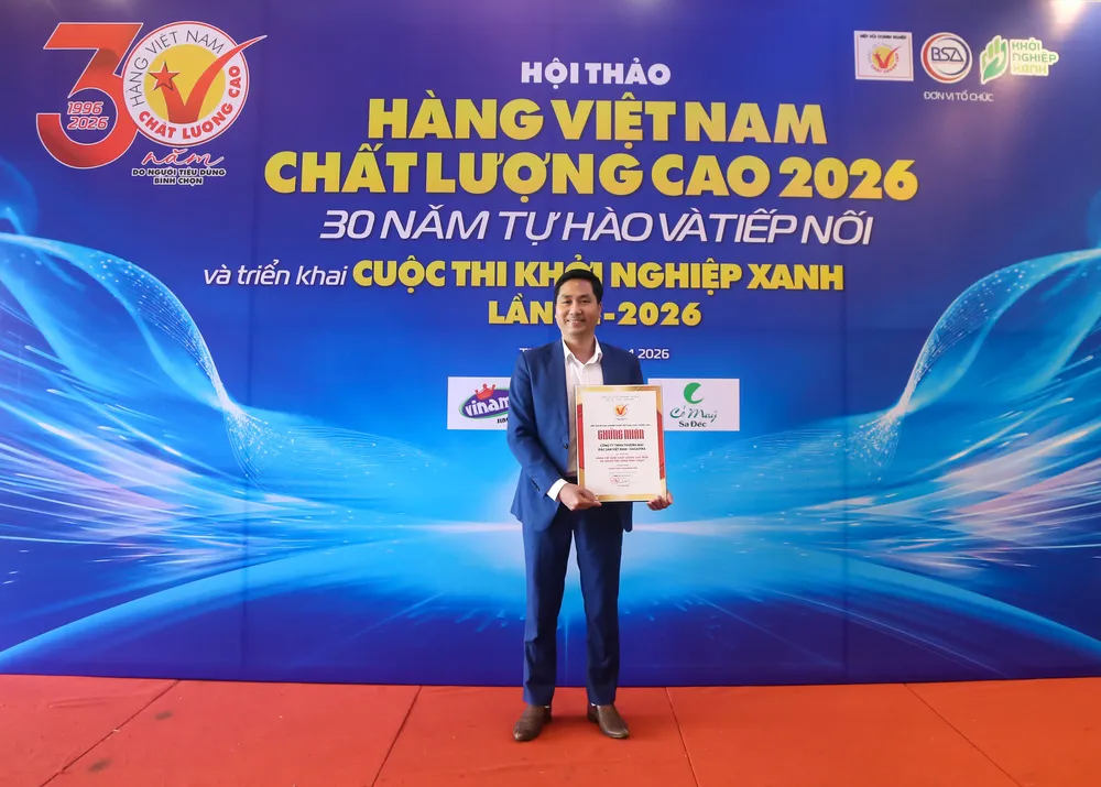 Chứng nhận HVNCLC năm 2026 là dấu mốc quan trọng đánh dấu cột mốc 10 năm liên tiếp đạt danh hiệu này của DASAVINA