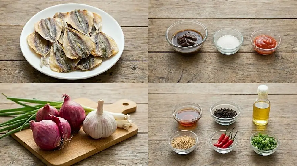 Nguyên liệu làm cá chỉ vàng khô sốt chua ngọt