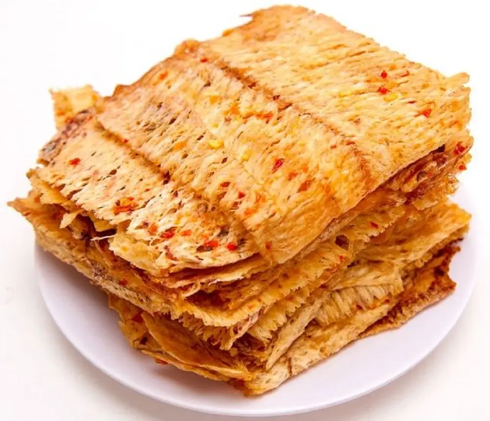 Khô mực cán tẩm gia vị rất hợp khẩu vị những người thích ăn vặt