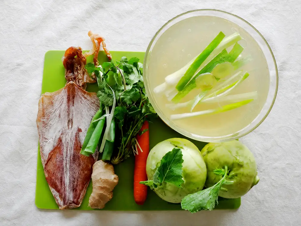 Nguyên liệu nấu canh khô mực su hào