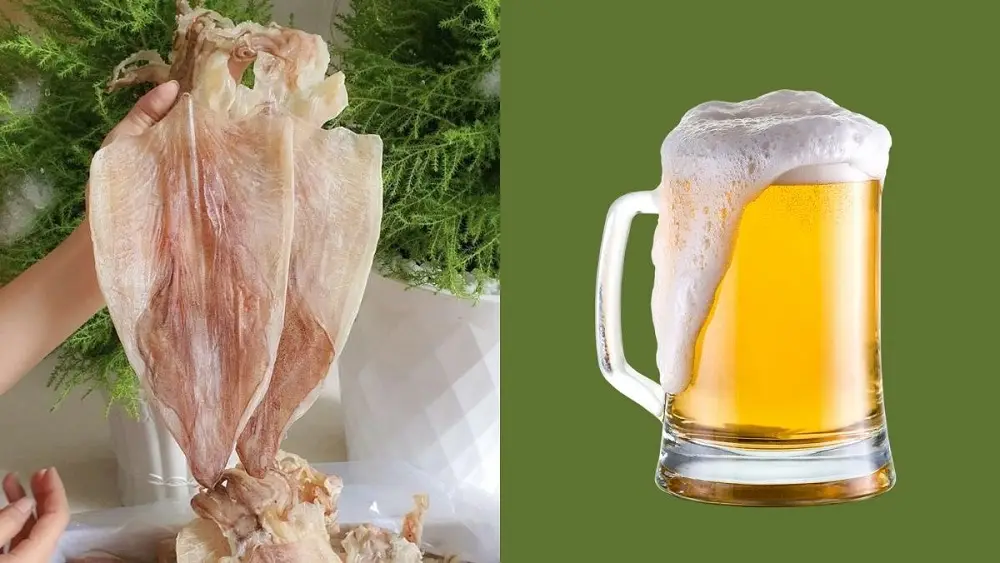 Nguyên liệu làm mực khô ngâm bia vô cùng đơn giản